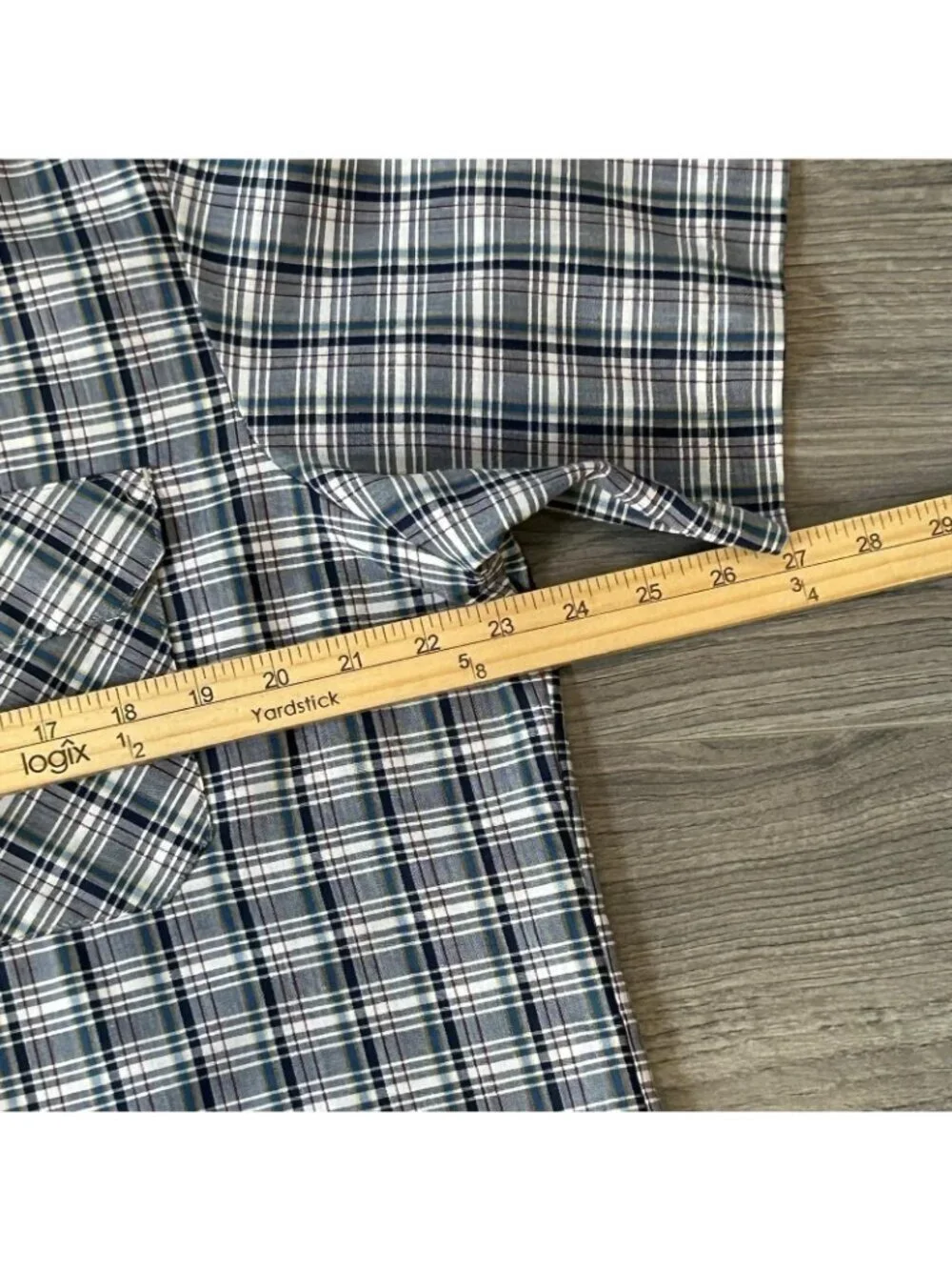 Vintage Big Mac Shirt Mens Large Blue Plaid JCPenney Lightweight Workwear 70s